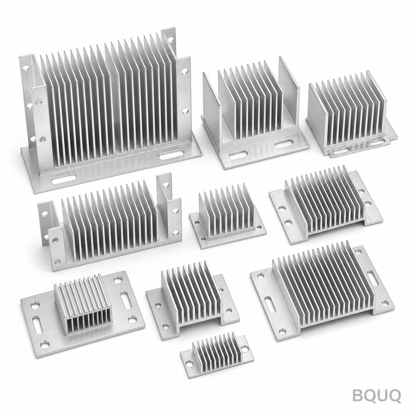 BQUQ 带安装底座铝散热器系列02 | 精密CNC加工