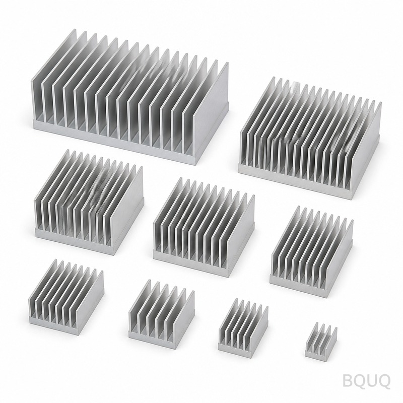 BQUQ 粘合鳍片铝散热器 | 精密CNC加工，无
