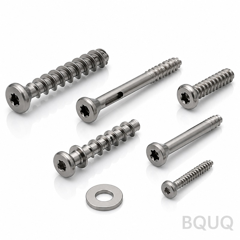 BQUQ CNC加工钛合金骨科螺钉 | 精密OEM工厂