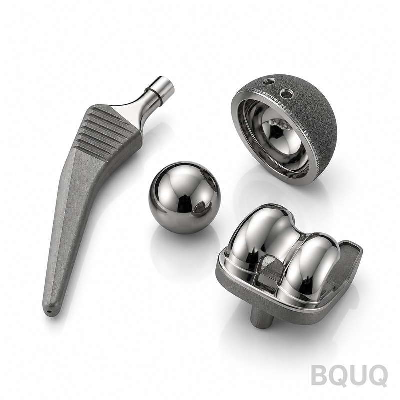 BQUQ CNC加工假体关节组件 – 5 µm公差