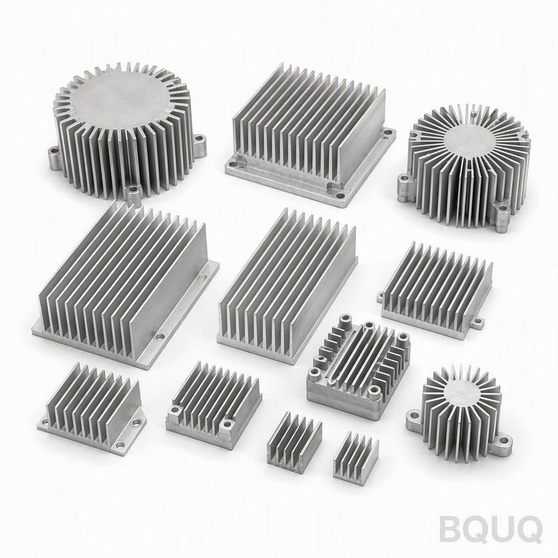 BQUQ 压铸铝散热器 – 精密CNC精加工，无起