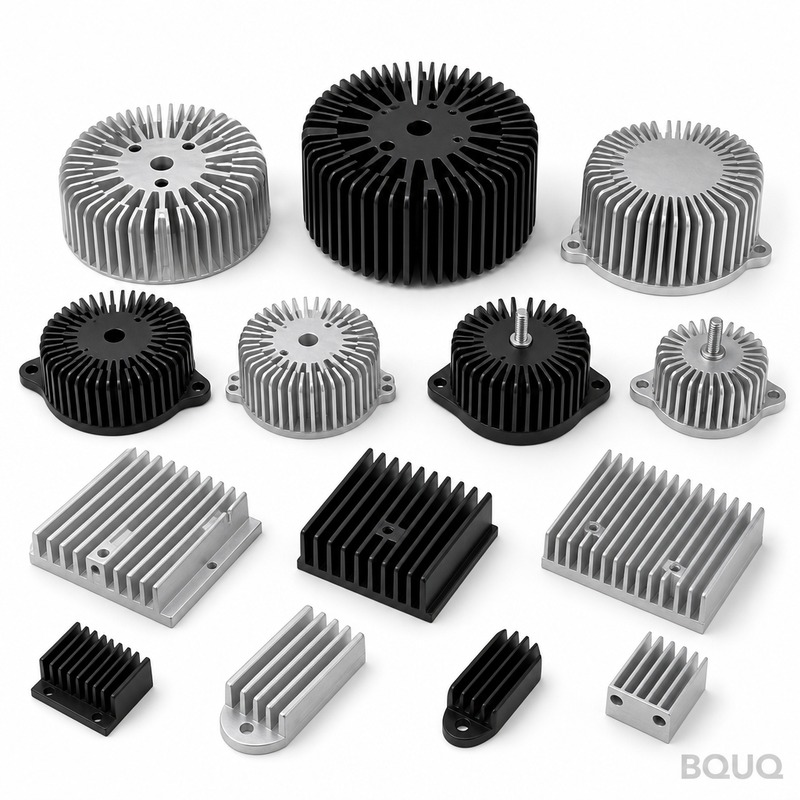 BQUQ锻造铝散热器：精密CNC铣削，平面度0.02mm，交期7天