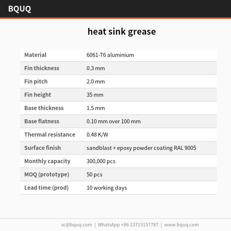散热膏 | 0.3 mm 翅片 | BQUQ